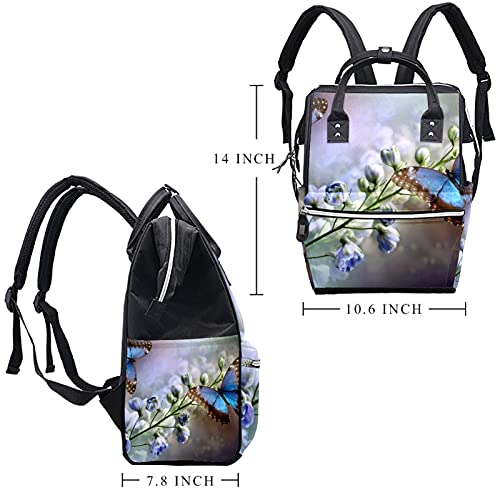 Цветни Пеперутки Инсекти Торба За Пелени Торби За Мумии Ранец За Пелени Со Голем Капацитет Торба За Нега На Пелени Патна Торба За Нега На Бебиња