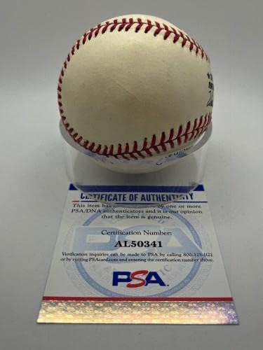 Енос колење кардинали потпишаа автограмски официјален MLB бејзбол ПСА ДНК *41 - Автограмирани бејзбол