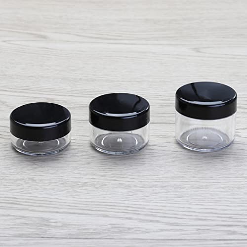 Примероци за шминка за солисти 6 парчиња чисти тркалезни стаклени тегли- тегли со примероци со капаци за шминка за примероци за, производи