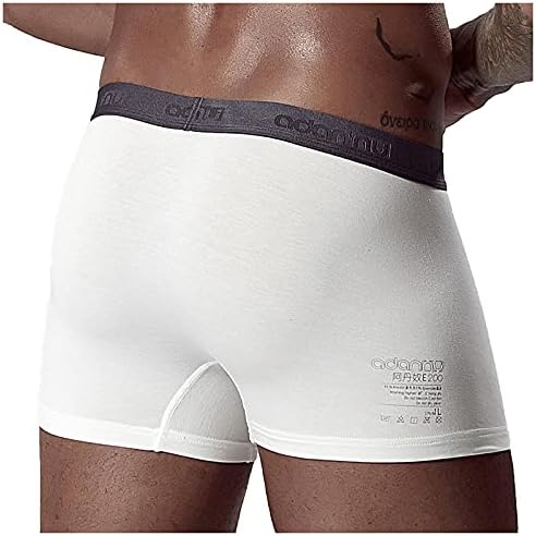 Менс долна облека боксери Удобни тенки тенки под-панталони кратки гаќички солидна боја на боксер со средно-половини мажи
