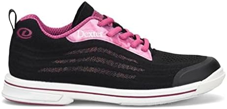 Dexter женски плетени чевли за куглање - црна/розова
