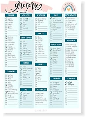 Бележник За Списоци со намирници, Список За Купување: 60 Отстранливи Страници За Планирање Оброци И Создавање Список За Купување