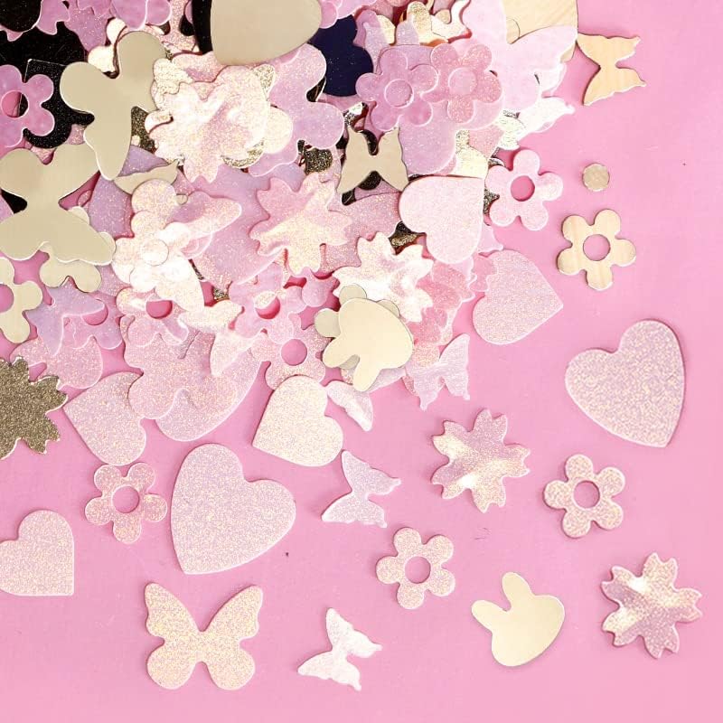 6 решетки розови златни снегулки нокти украси на уметност сјајни фолија пеперутки шарм луксузни сакура зајачиња каваи додатоци