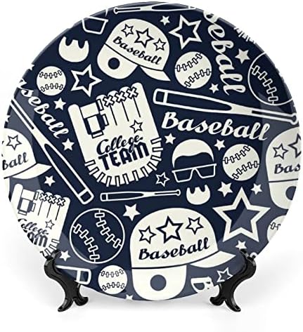 Бејзбол коска Кина Декоративна чинија Керамички плочи занает со приказ за приказ за украси на wallидови од домашна канцеларија