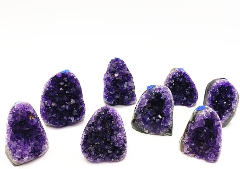 Ertiujg Husong306 1pc природен ургурир темно виолетова аметист кластер геодес чакра украс природни камења и минерали кристал