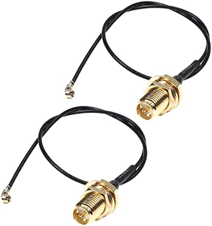 Othmro 2pcs ipex1 до SMA Femaleенски пигтаил кабел коаксијален RF1.13 кабел за ниска загуба, конектор за адаптер за адаптер RF 0,3m