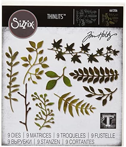 Sizzix 661206 Thinlits Die Set, градинарски зеленило од Тим Холц