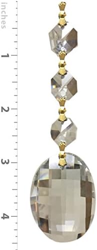 Royal Designs Calleddrop Clear Pendants Tools Chanderier Cutlate Cut со хромирани конектори, 2 инчи, кристал 2 мониста, сет од 10