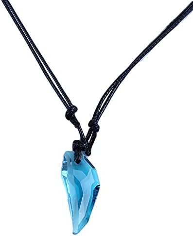 Lovealoe obsidian clear quartz cristal pendulum ѓердан зашилен конус Reiki chacra заздравувачки камен приврзок ѓердани, седум бои