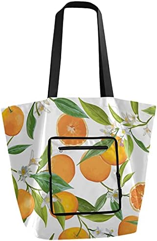 Алаза портокалово овошје цвеќиња со преклопување на намирници торбички издржливи и лесни