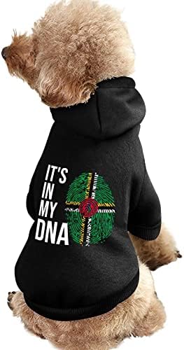 Тоа е во мојата ДНК Доминика Облека за кучиња Зимски дуксери за миленичиња меки и топли дуксери за кучиња за мали средни кучиња