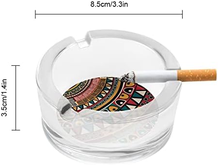Племенски етнички стакло пепелник за цигари околу фиоки за пепел за домашна канцеларија и ресторани