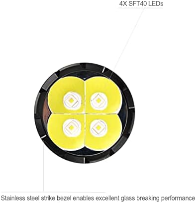 AceBeam Defender P18 Тактички фенерче со прекинувач со двојна опашка, 5000 High LUMES LED фенерче за полнење, 688 јарди долга Флеј