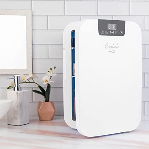 Cooluli 20L мини фрижидер за спална соба - автомобил, канцеларија за биро и колеџ Дорба - стакло пред и дигитална контрола на температурата -