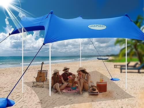 Шатор на семејна плажа Умарду Екстра замена алуминиумски преклопувачки столбови, преносни телескопинг шатори за шатори за крошна