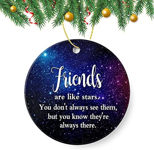Божиќниот украс на Gulauji 2022-Пријатели се како starsвезди што секогаш се наоѓаат во декорацијата за пријателство за пријателство