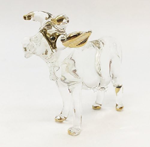 Witnystore чиста крава разнесена стаклена говеда симпатична бик рачно изработена колекционерска облека мини фигурини