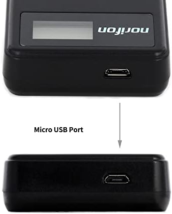 NORIFON D-LI8 LCD USB полнач за Pentax Optio A10, Optio A20, Optio A30, Optio S4i, Optio S5i, Optio S7, Optio SV камера и повеќе
