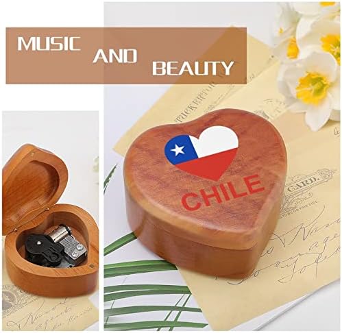 Loveубовта Чиле ветер гроздобер дрвена музичка кутија свадба в Valentубена Божиќна роденденска часовничка музички подарок