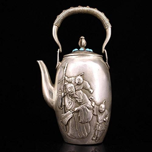 леано железо чајник  Инкрустирани скапоцен камен колба, орнаменти,   антиквитети, разни предмети, бела бакар колба колба најава