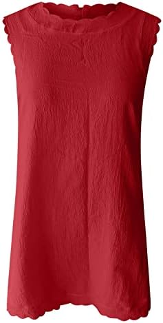 Narhbrg модни жени цврсти мини фустани 2022 Scallop Trim без ракави резервоар за санки, случајна смена краток фустан