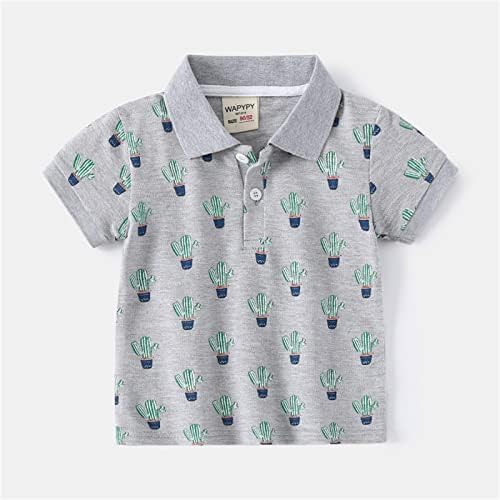 Детско дете за бебиња за новороденчиња кошула солиден краток ракав симпатична цртана маичка за печатење блуза врвови на врвот