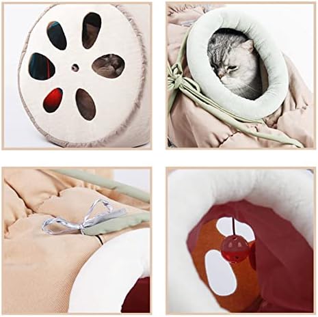 Дојди големи играчки за мачки што може да се сруши тунелна цевка со кадифен топка, за мали миленичиња зајаче зајаци, мачиња, ферети,