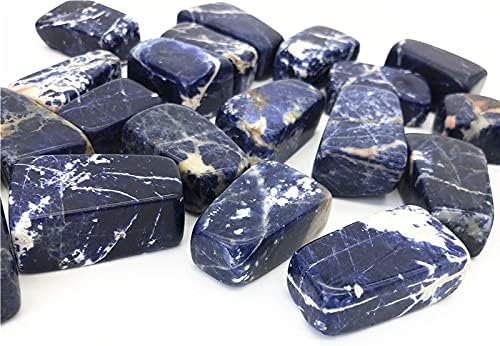 Seewudee AG216 100g природен содалит камен сино кварц кристал испрскани камења исцелување кристали скапоцен камен камења од природни камења