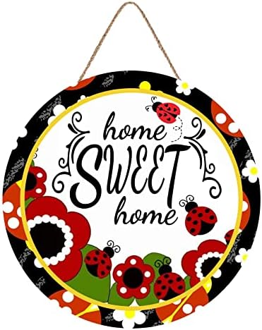 Дома сладок дом, дамки, знак за венчаница за влезна врата, дрвен знак рустикален wallиден декор wallиден плакета за домашна градина