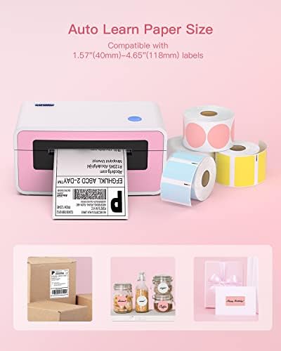Печатач ЗА Етикета ЗА Испорака ПОЛОНО Розова, Печатач со Термичка Етикета 4х6 за Пакети За Испорака, Производител На Комерцијална Директна