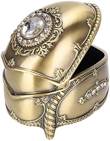 КУТИЈА ЗА Накит XJJZS Кутија За Накит, Класична Гроздобер Форма На Срце Метална Кутија За Накит Прстен Ситница За Складирање