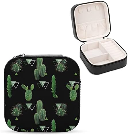 Нахан накит кутија Кактус растителна преносна патувачка накит кутија за складирање накит за обетки на ѓердани