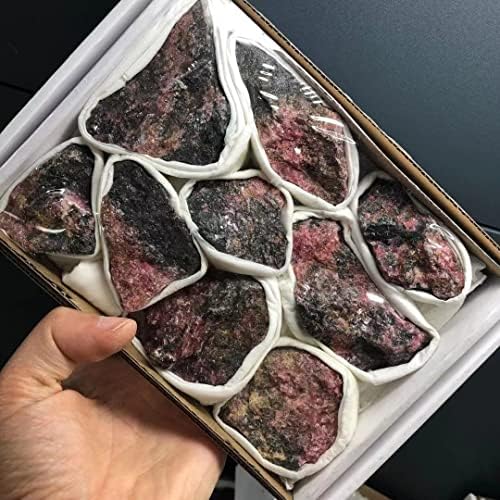 Природна кристална груба заздравување аура кристал кутија со природна розова родохрозитна енергија минерални примероци, декорација