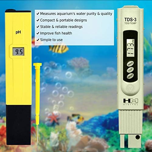 Jor Digital PH и TDS Meter Meter, точни читања, лесни за читање на LCD екран, монитор на аквариум, овошје, вода од чешма, вода во базен